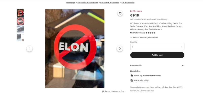 Αυτοκόλλητα κατά του Elon Musk