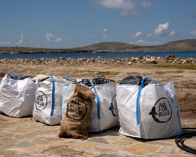 Ο καθαρισμός του αρχαιολογικού χώρου στη Δήλο από τη Nautica σε συνεργασία με την πρωτοβουλία All For Blue