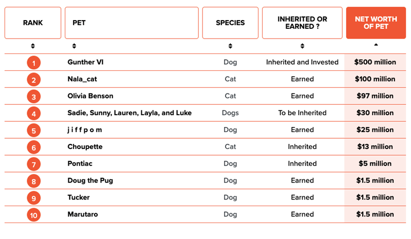 επιδραστικότερα κατοικίδια