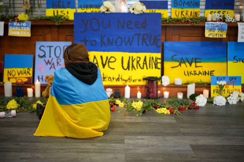 PROTEST AGAINST THE WAR IN UKRAINE