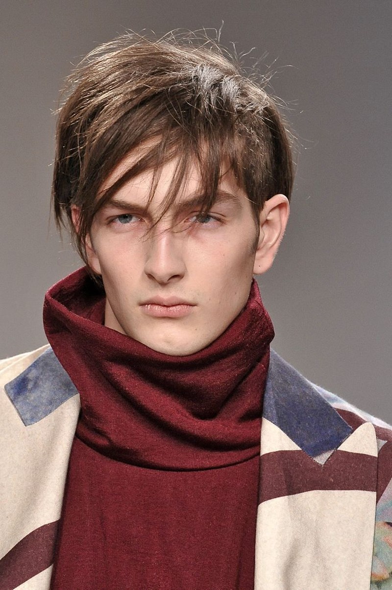 MALE MODEL WITH INTERESTING HAIRCUT