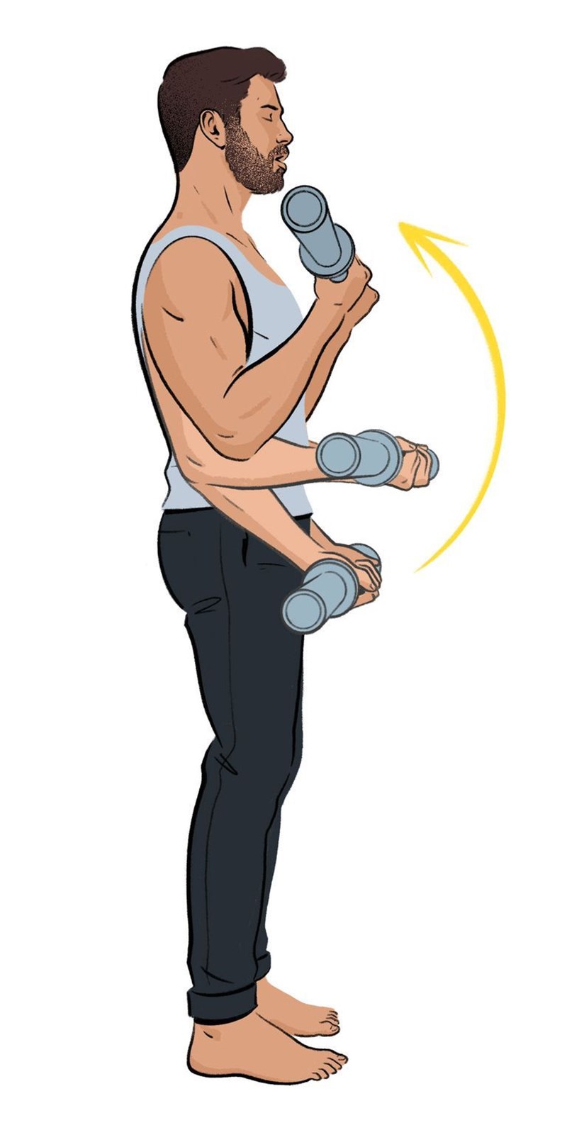 Κάμψεις αλτήρων σε τρεις κινήσεις