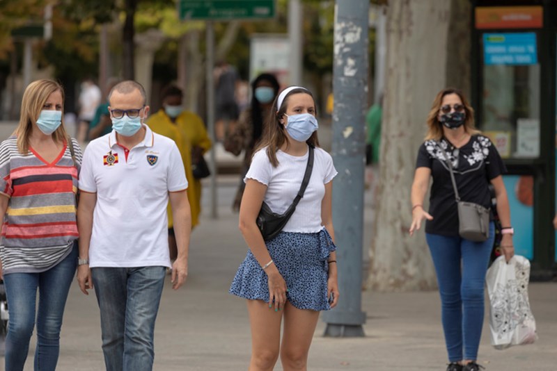 PEOPLE WITH FACE MASKS