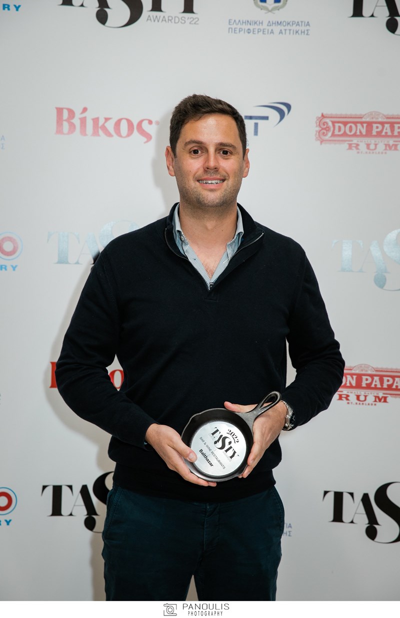 Πέτρος Πιτσιλής ιδιοκτήτης του εστιατορίου Balthazar που βραβεύθηκε στην κατηγορία Bar & Wine Restaurants