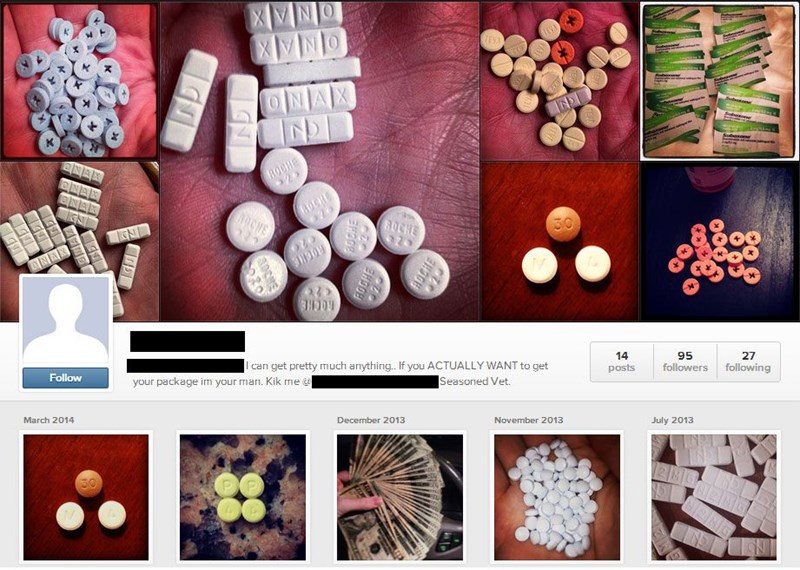 Instagram ναρκωτικά