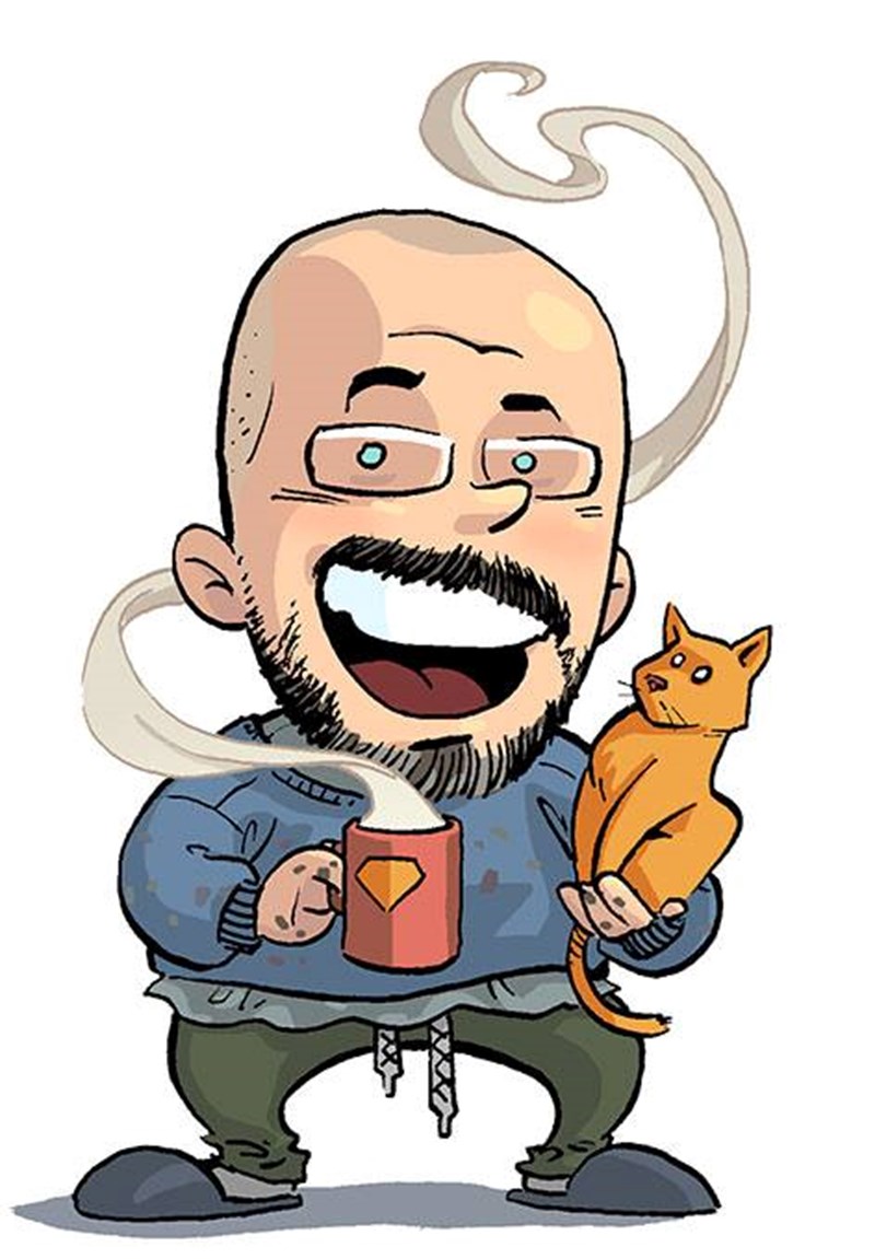 Ηλίας Κυριαζής κόμικς πορτραίτο