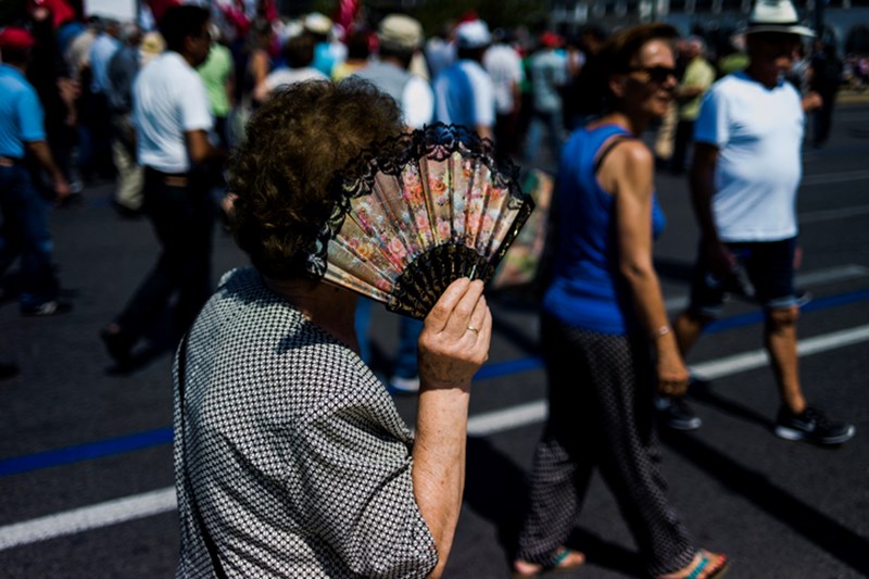 PEOPLE IN THE STREETS OF ATHENS