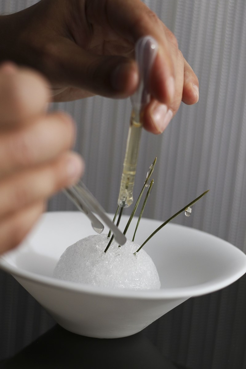 To μπαρ Esencia στη Βαρκελώνη_Το δεύτερο στάδιο, ένα ποτό εμπνευσμένο από το χιόνι