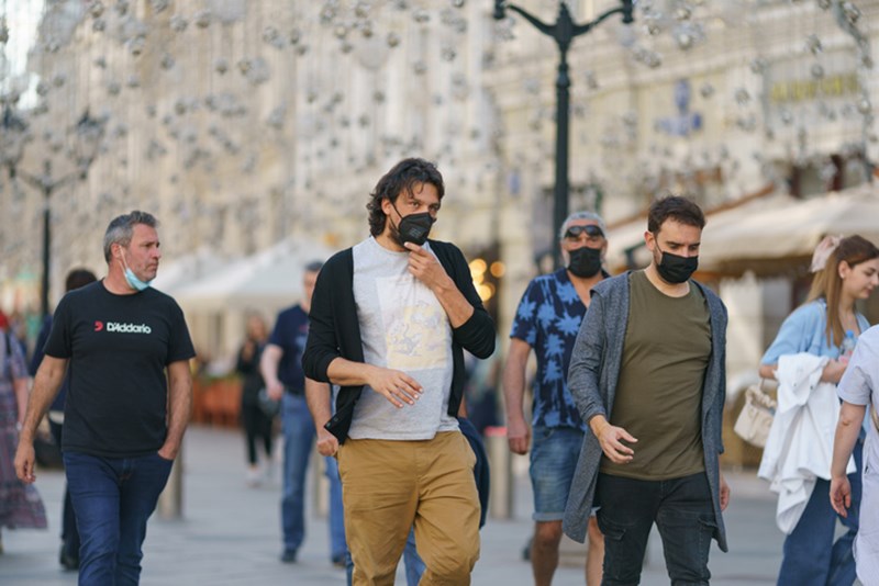 PEOPLE WITH FACE MASKS