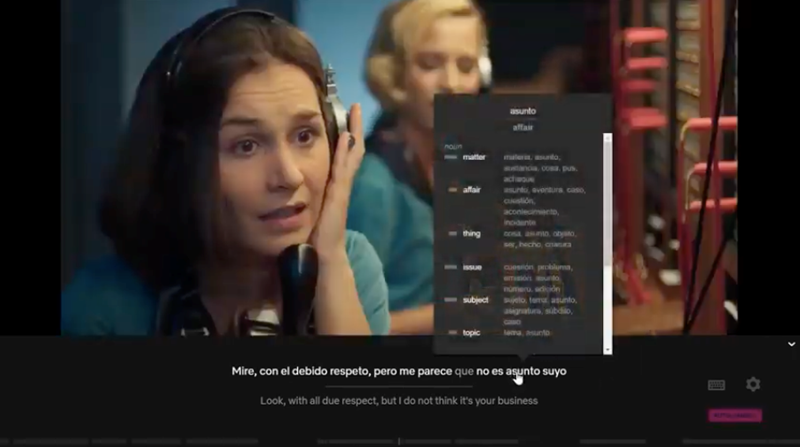 Learning Language with Netflix