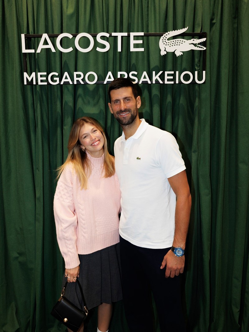 Ο GOAT και Χρυσός Ολυμπιονίκης Novak Djokovic στο νέο κατάστημα LACOSTE στο Μέγαρο Αρσακείου