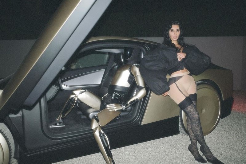 Kim Kardashian tesla cybercab Optimus