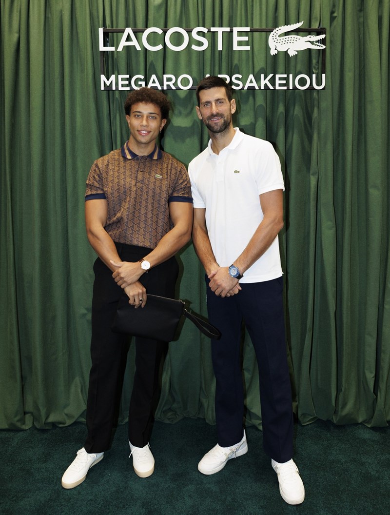 Ο GOAT και Χρυσός Ολυμπιονίκης Novak Djokovic στο νέο κατάστημα LACOSTE στο Μέγαρο Αρσακείου