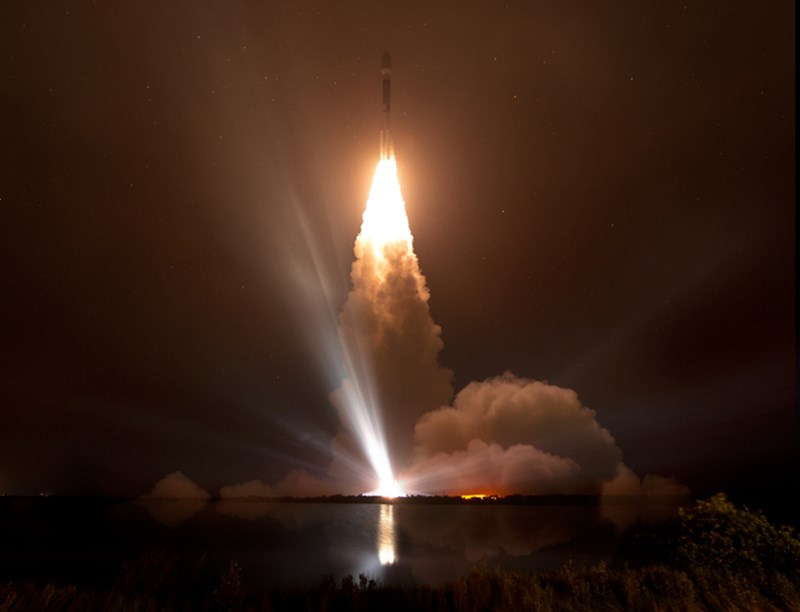 MISSILE LAUNCH AT NIGHT