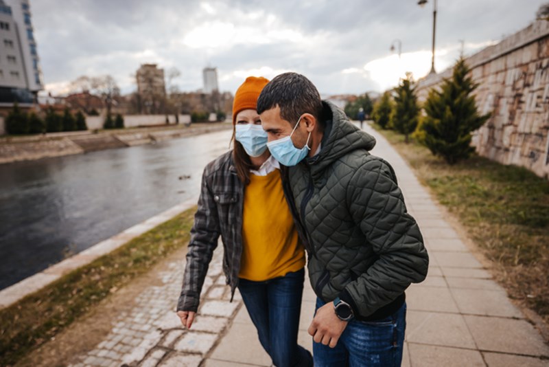 PEOPLE WITH FACE MASKS