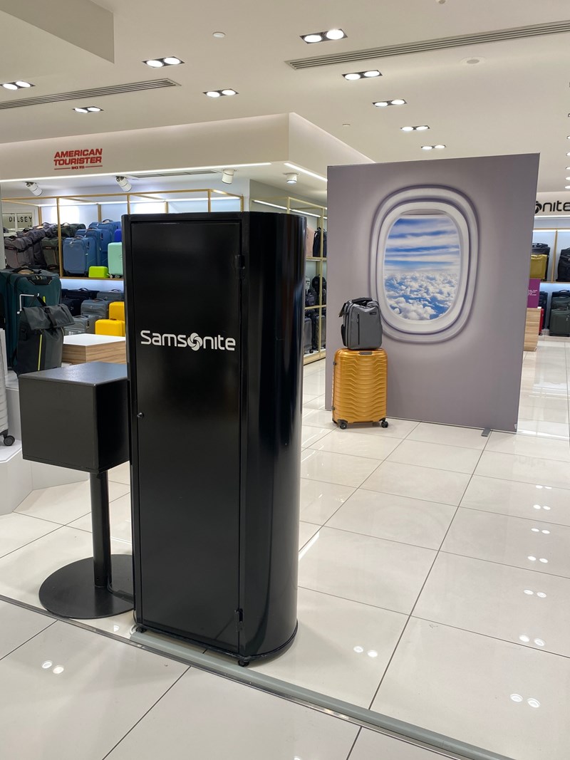 Η γωνιά της Samsonite στο attica City Link