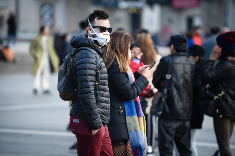 PEOPLE WITH FACE MASKS