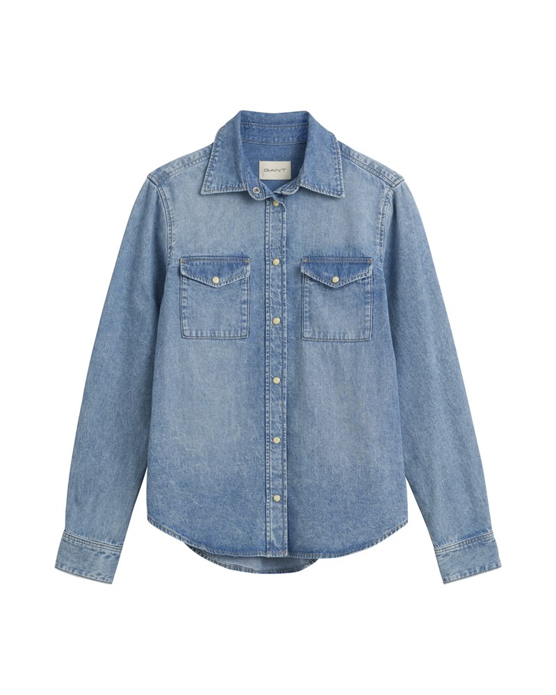 Πουκάμισο τζιν Rodeo σε χαλαρή γραμμή GANT