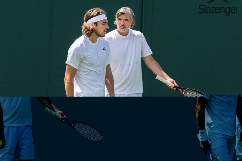 Ο Στέφανος Τσιτσιπάς με τον προπονητή του Γκόραν Ιβανίσεβιτς