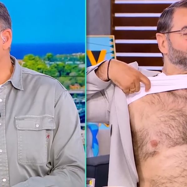 Ο Σταύρος Μπαλάσκας γδύθηκε στην εκπομπή του Γιώργου Λιάγκα (video)