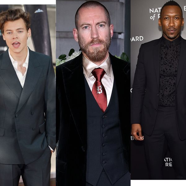 Φορώντας μαύρο κοστούμι, το μπαλαντέρ του αντρικού στυλ