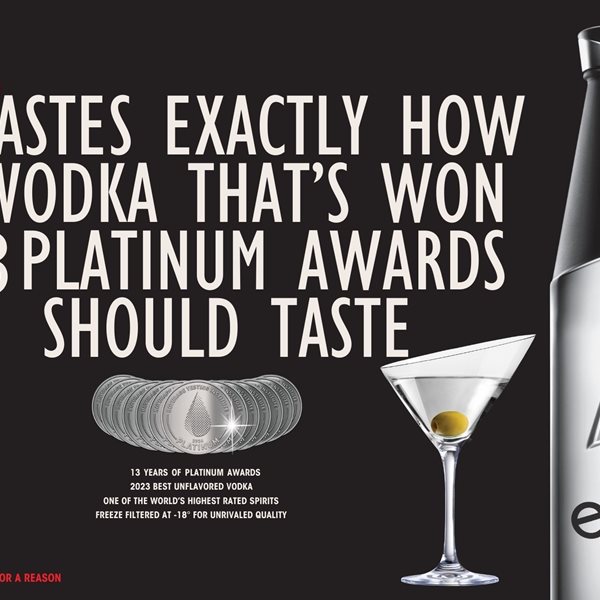 Η Elit vodka διακρίθηκε με ένα ακόμα platinum βραβείο από το Ινστιτούτο Δοκιμών Ποτών