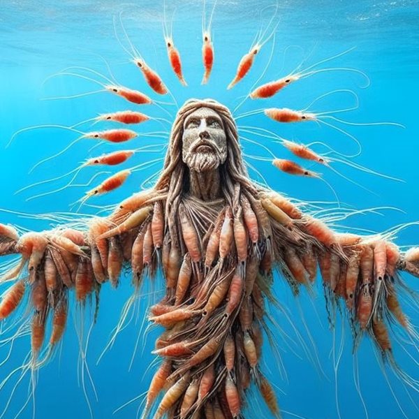 Ένας Ιησούς φτιαγμένος από γαρίδες 'αλωνίζει' στο ίντερνετ