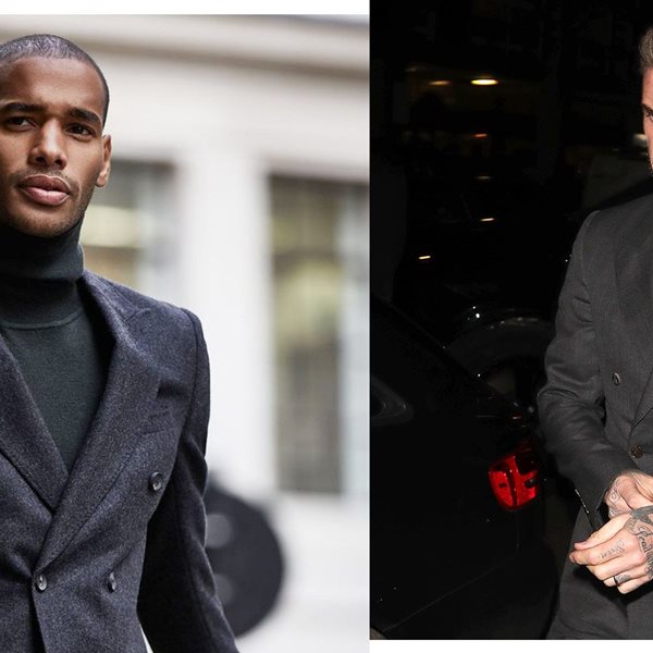 Σταυρωτό κοστούμι χωρίς πουκάμισο, με ζιβάγκο