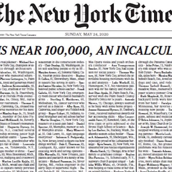 Το συγκλονιστικό πρωτοσέλιδο των New York Times