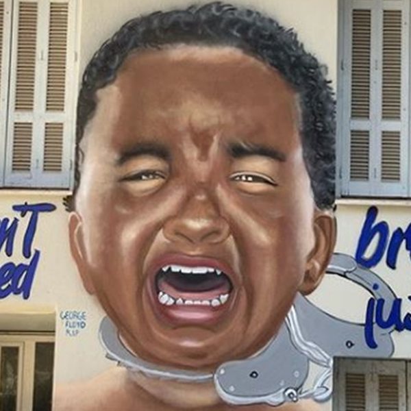 Το γκράφιτι για τον George Floyd στο κέντρο της Αθήνας