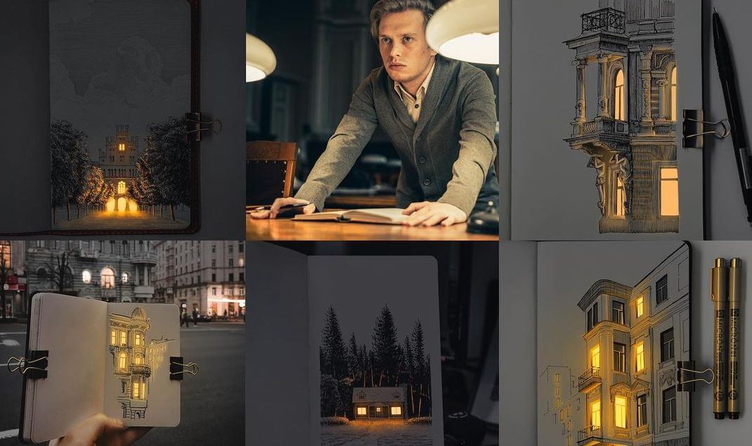 Ένας Ουκρανός καλλιτέχνης σκιτσάρει την Ακρόπολη