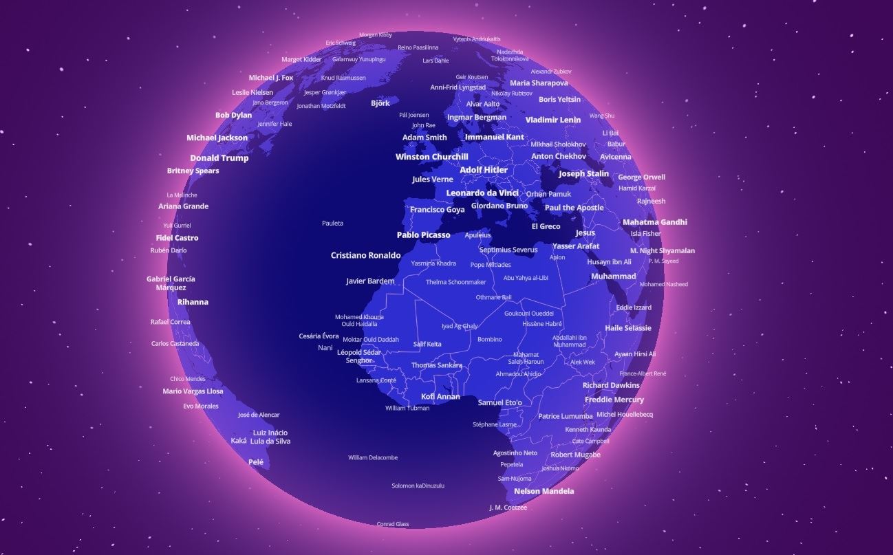 Ο χάρτης που δείχνει τον πιο σημαντικό άνθρωπο σε κάθε πόλη