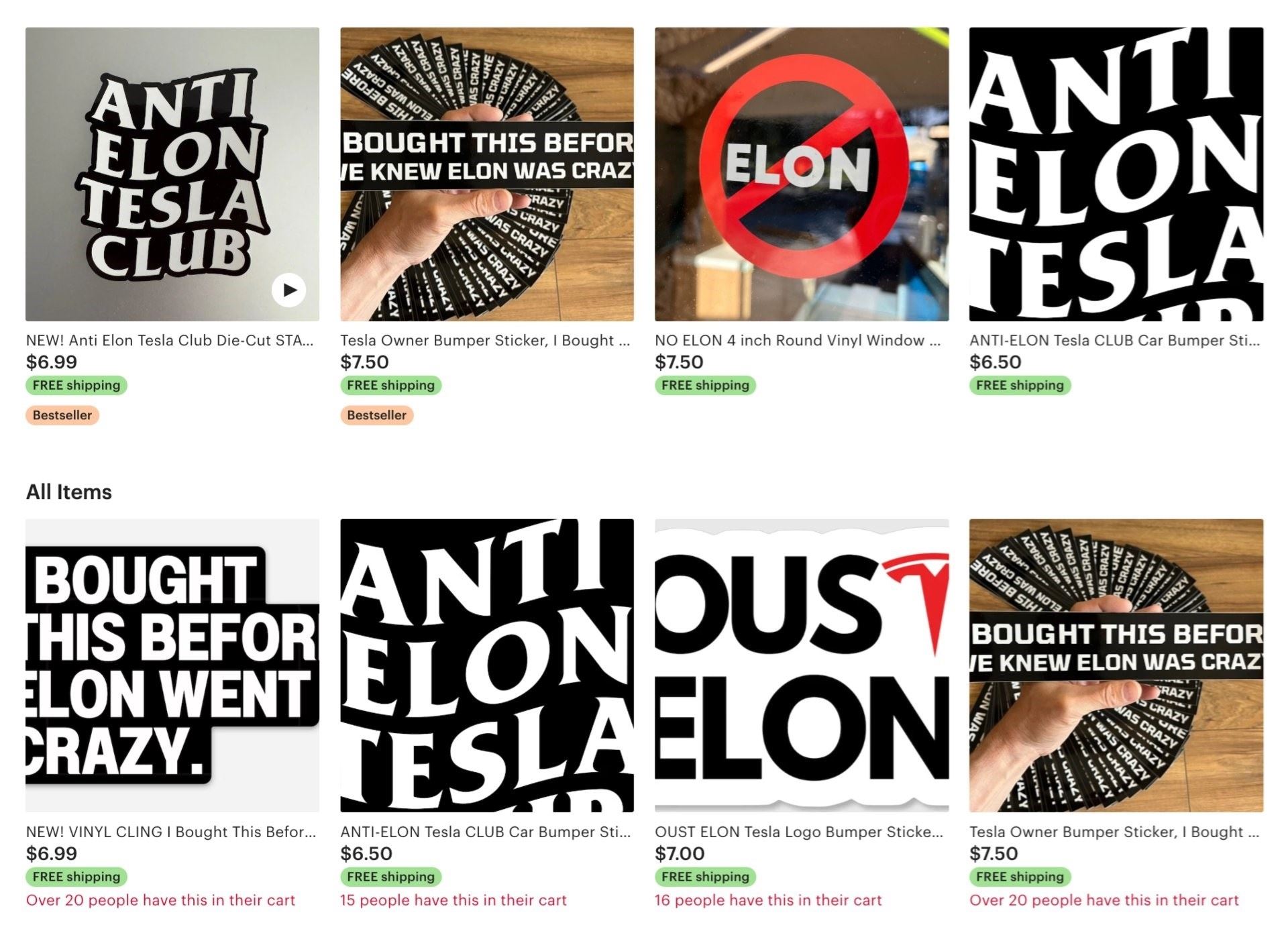 Αυτά είναι τα αυτοκόλλητα κατά του Elon Musk που έγιναν viral (εικόνες)