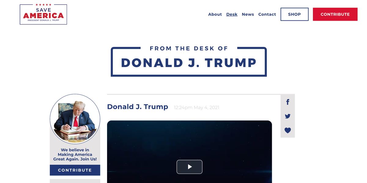 Σε άλλα νέα, έτοιμο τo social network του Donald Trump