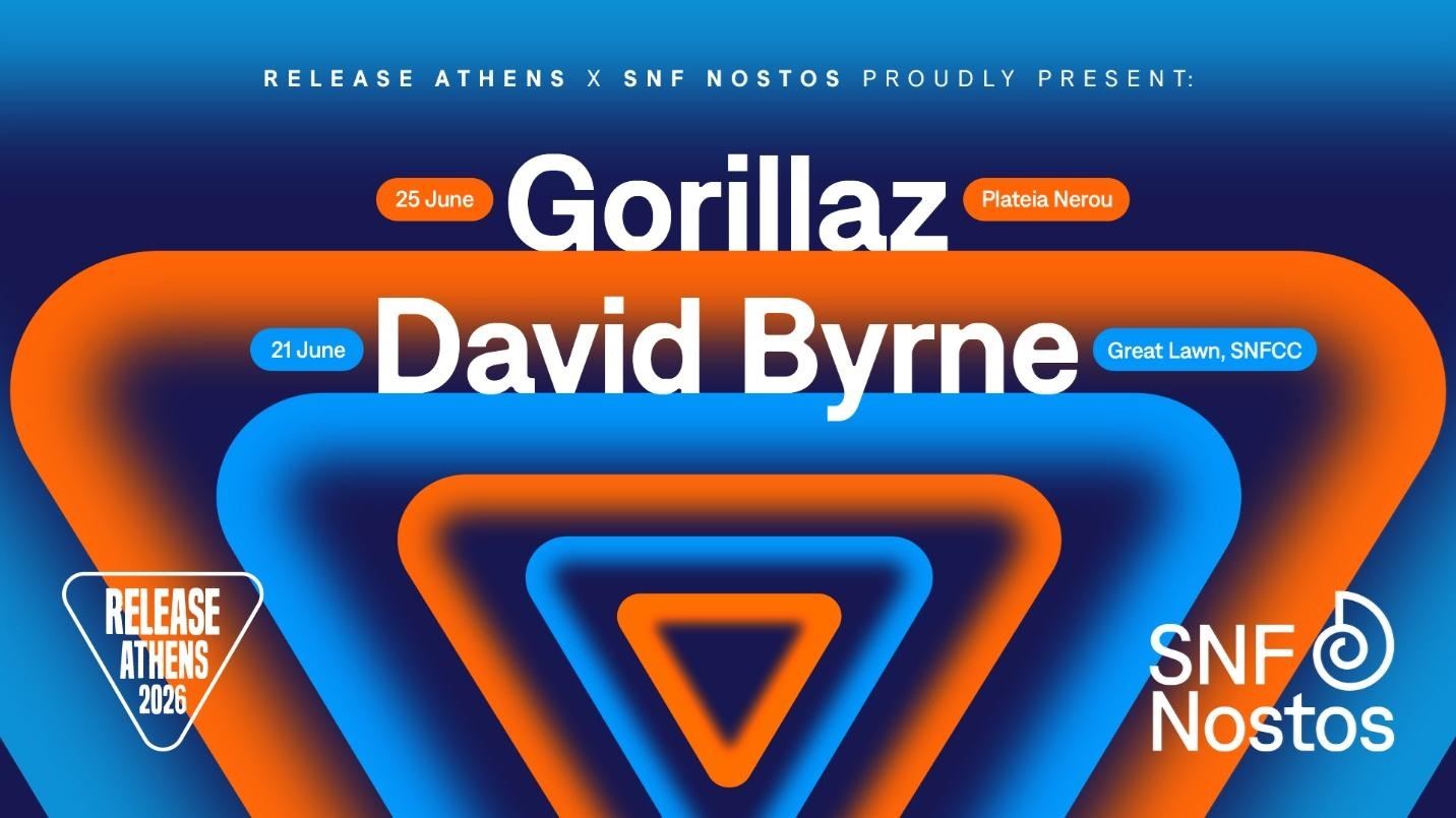 Gorillaz & David Byrne στο Release Athens x SNF Nostos 2026, δεν περιγράφουμε άλλο