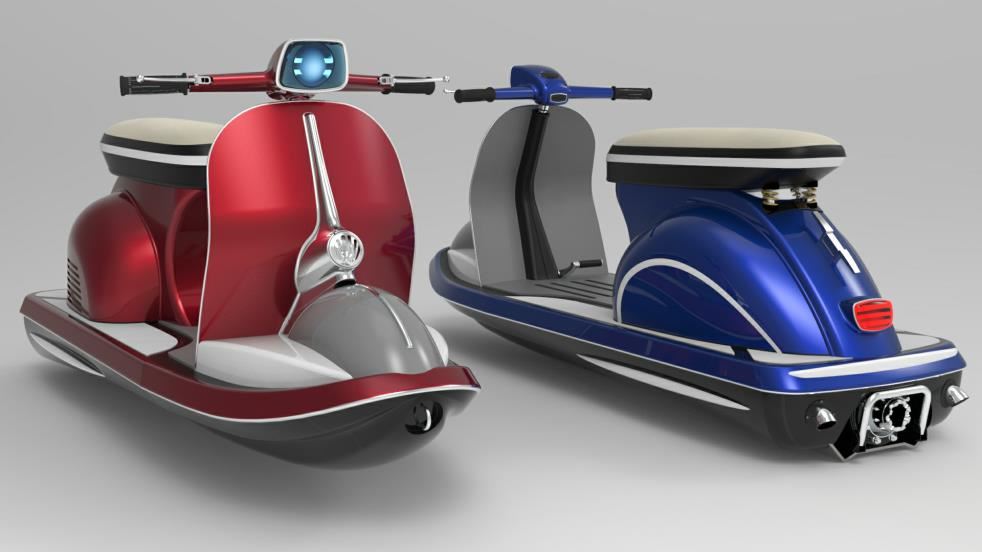 Ένα jet ski εμπνευσμένο από τη θρυλική Vespa των 50s