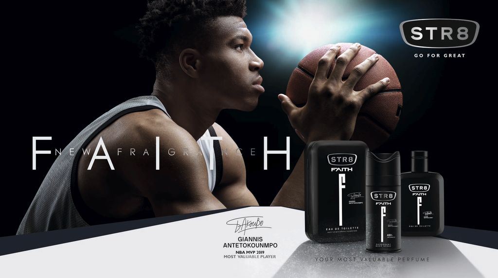 Faith by STR8, το άρωμα του Γιάννη Αντετοκούνμπο