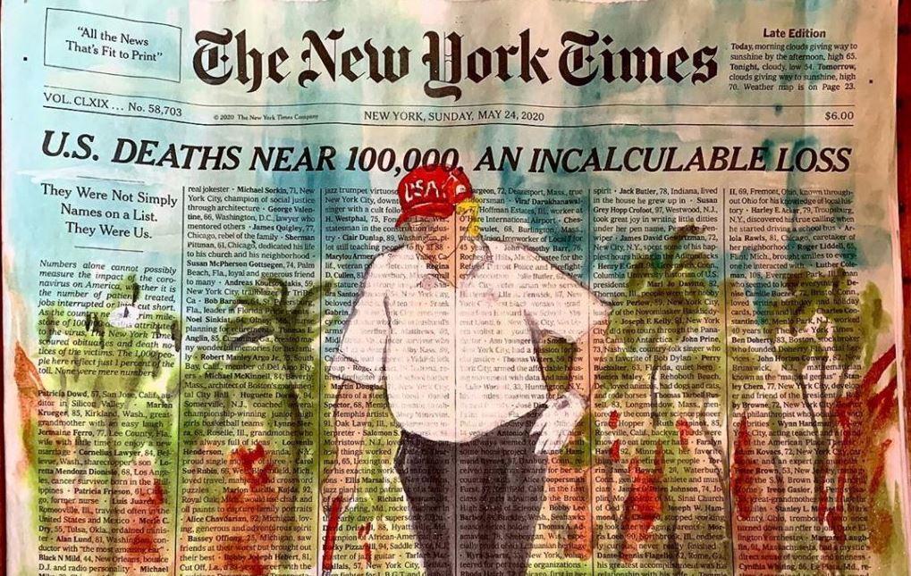 Ο Donald Trump παίζει γκολφ στο πρωτοσέλιδο των New York Times για τον κορονοϊό